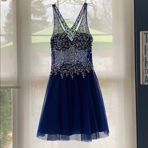 Royal Blue Sparkly Party Dress